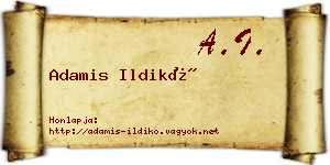 Adamis Ildikó névjegykártya