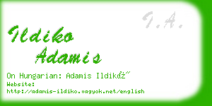 ildiko adamis business card